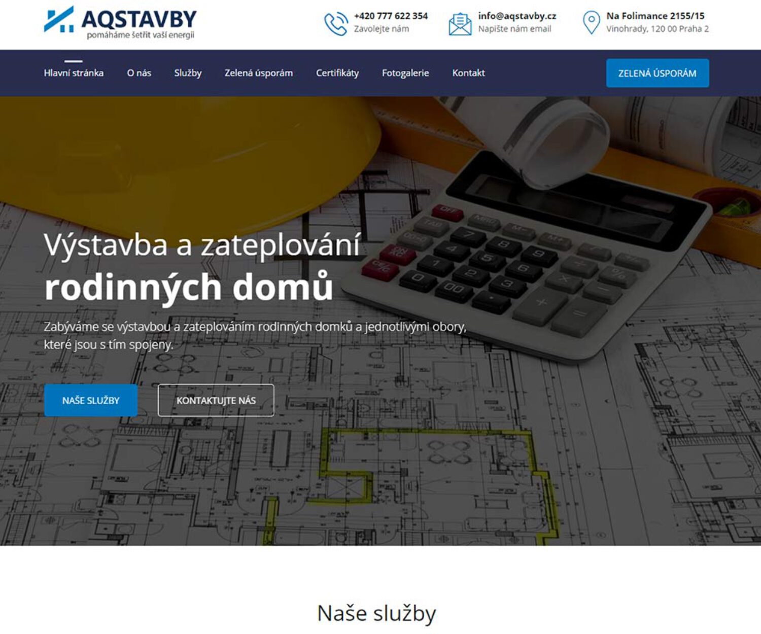 AQ stavby - tvorba stránek Kutná Hora