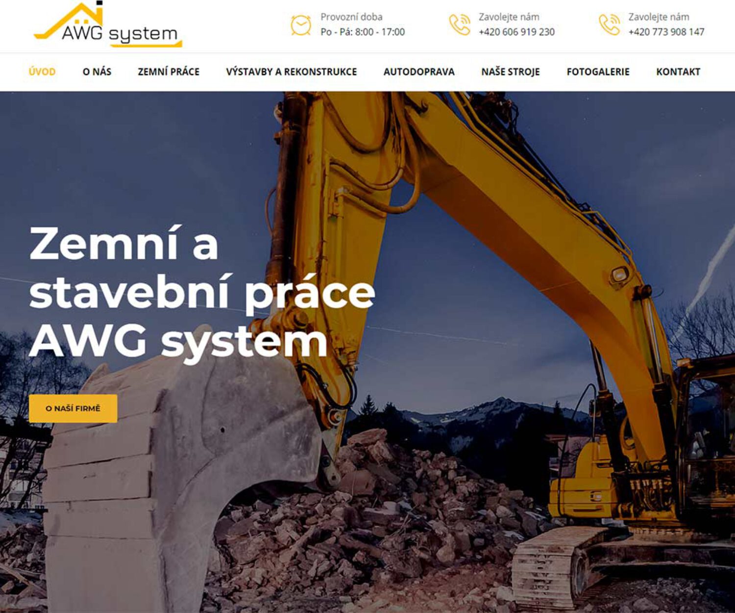 AWG system - webové stránky Kolín