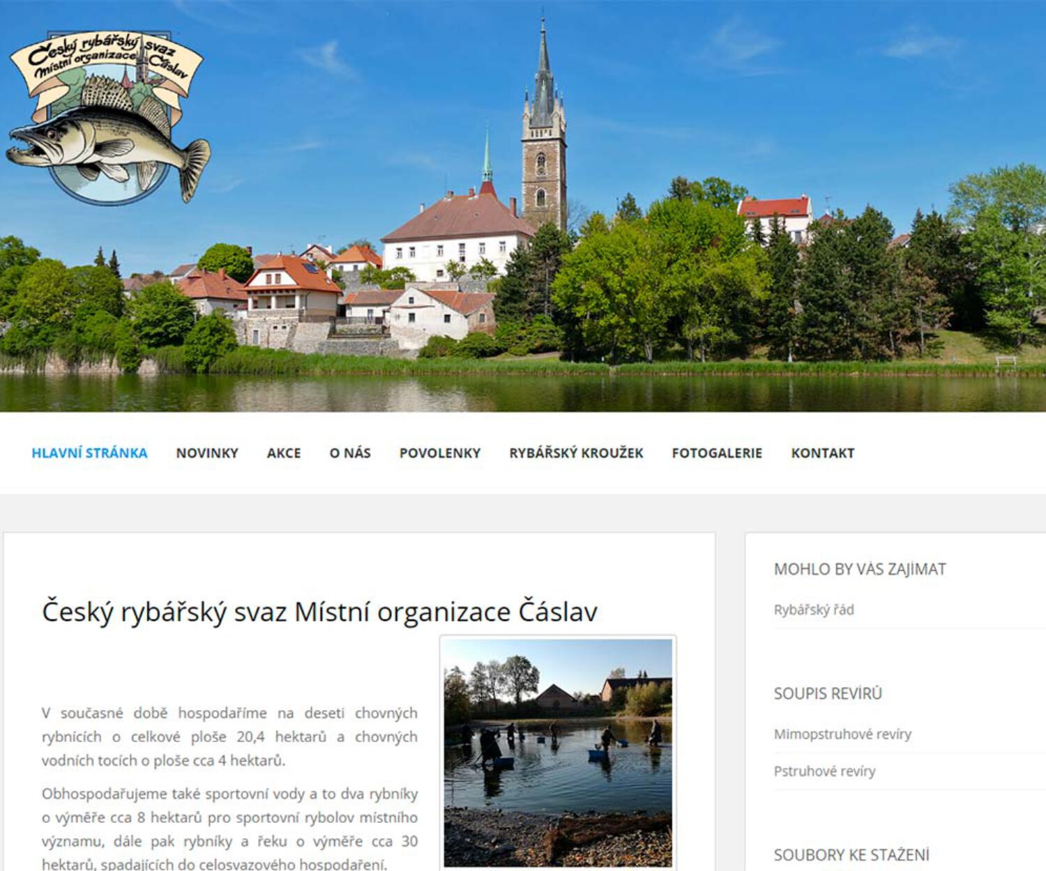 Rybáři Čáslav - Tvorba webových stránek