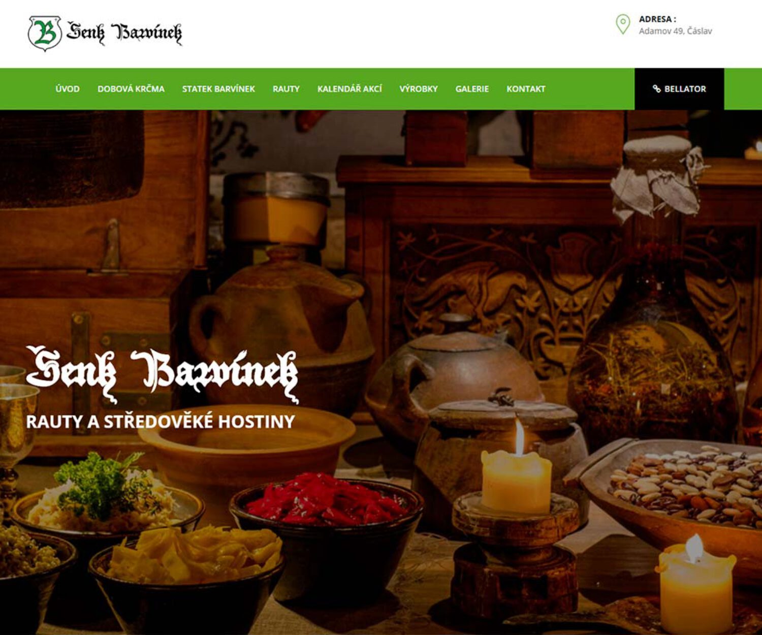 Šenk Barvínek - Tvorba webových stránek Kutná Hora