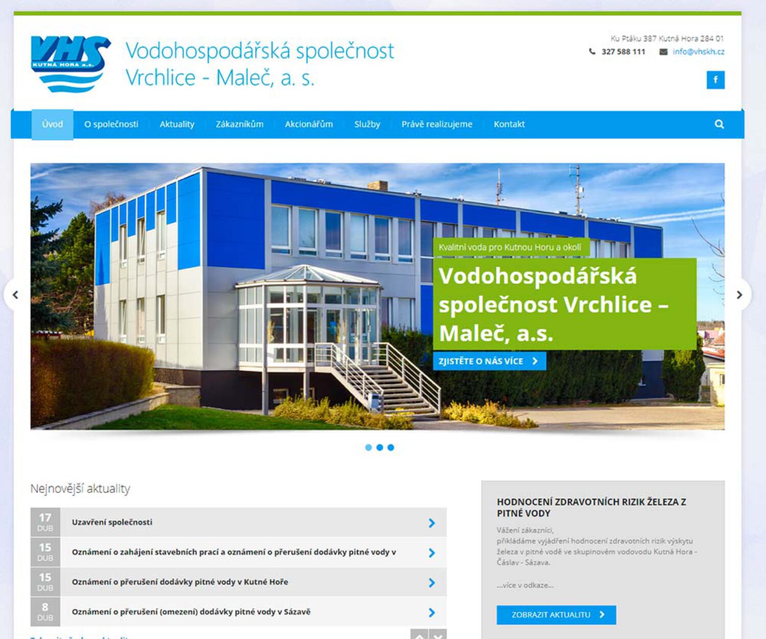 VHS Kutná Hora - Tvorba webových stránek