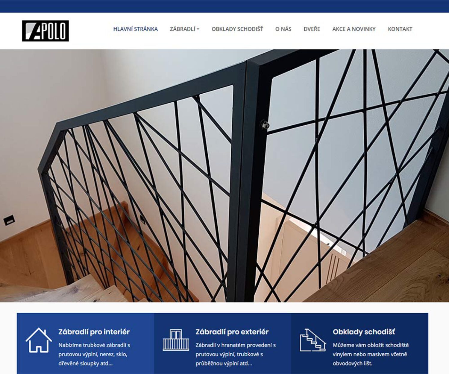 Zábradlí Apolo - Tvorba stránek Kutná Hora