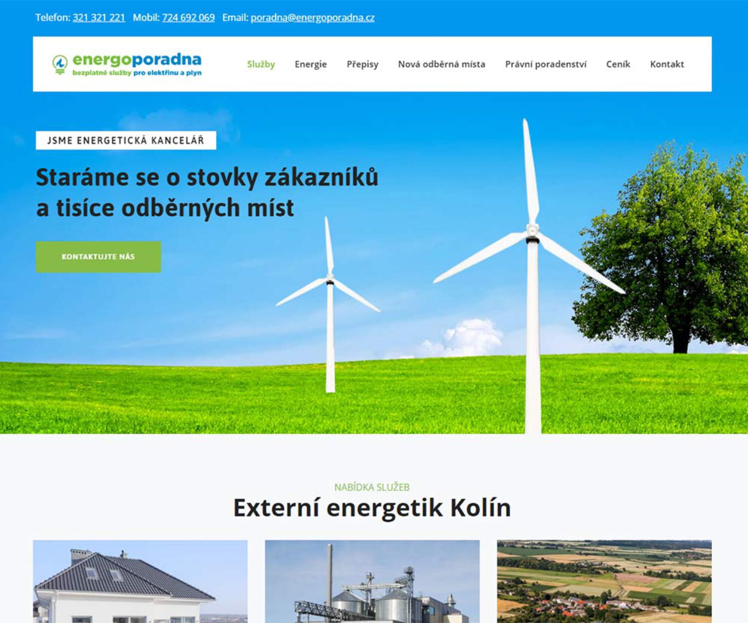 Tvorba webových stránek Kolín - Energoporadna