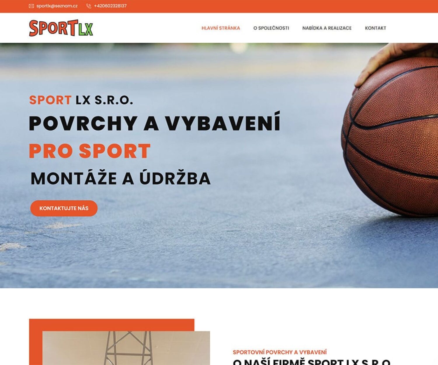 Sport LX Kutná Hora - Tvorba webových stránek