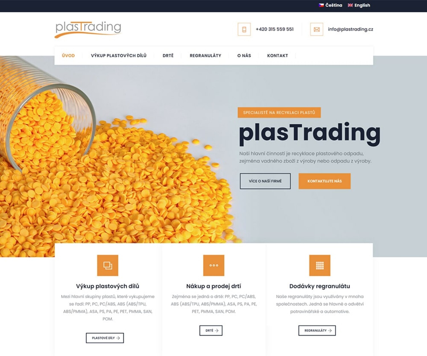 Plastrading Poděbrady - Tvorba webových stránek