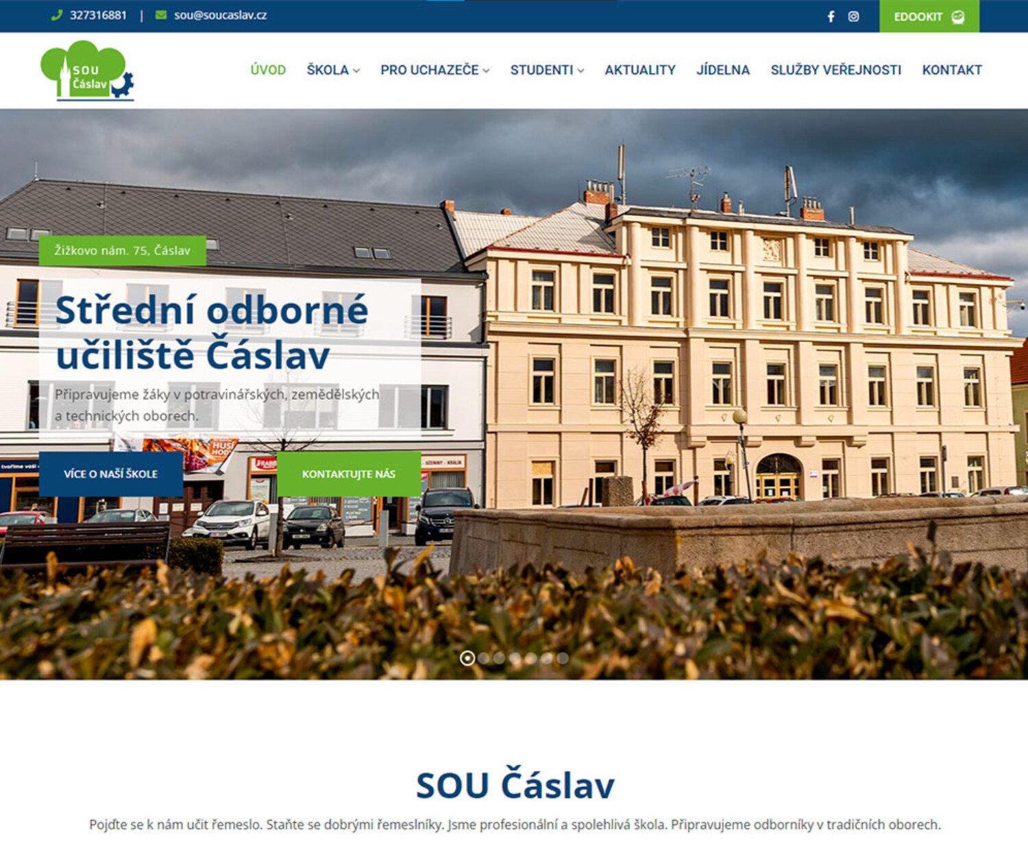 Tvorba webových stránek - SOU Čáslav