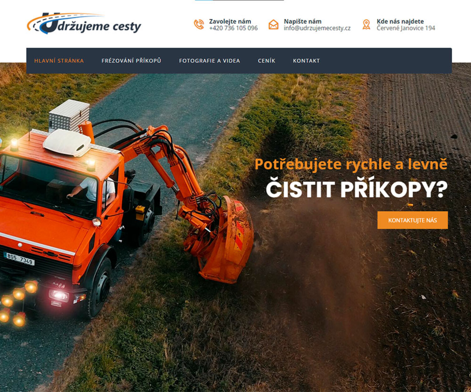 Tvorba webových stránek - Frézování příkopů