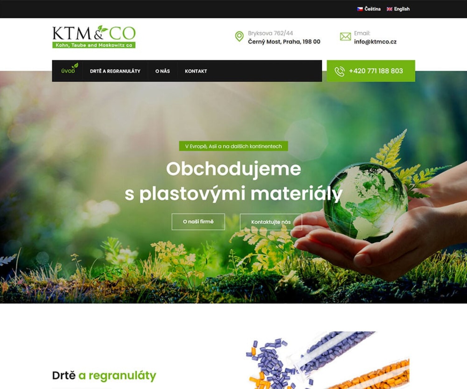 Tvorba webových stránek pro firmu KTMCO