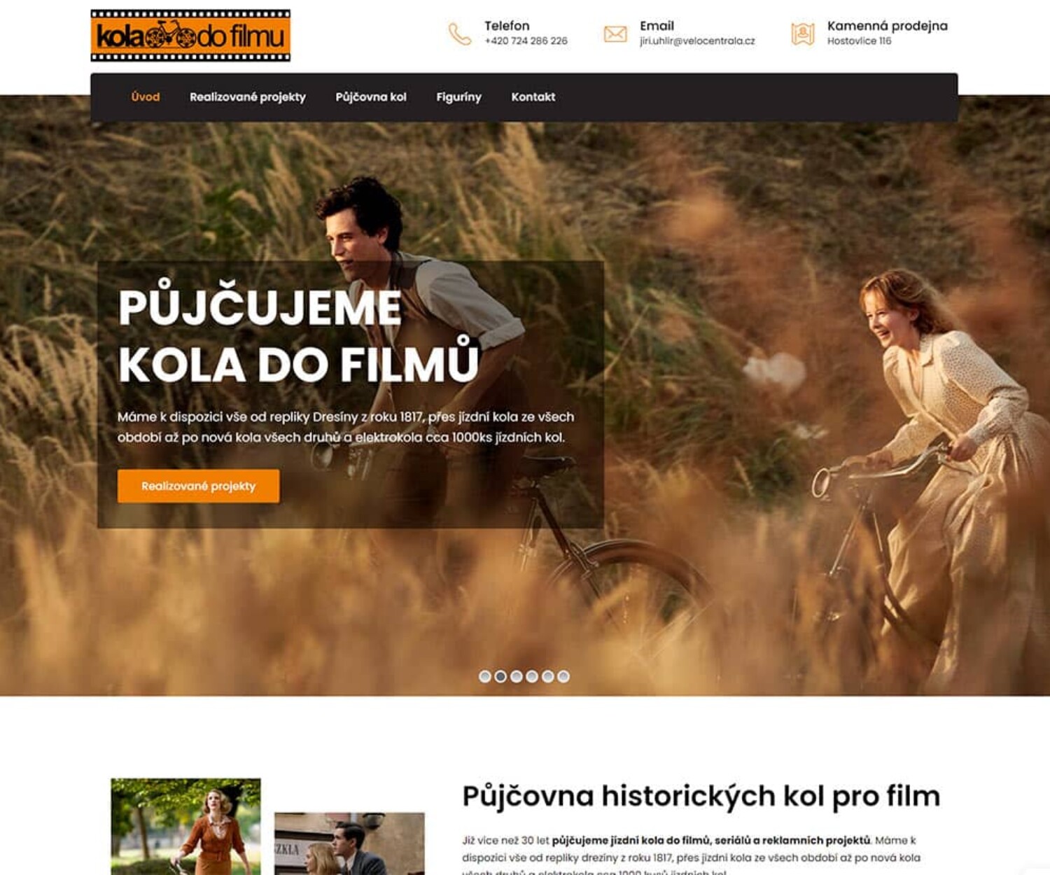 Kola do filmů - Tvorba webových stránek Kutná Hora