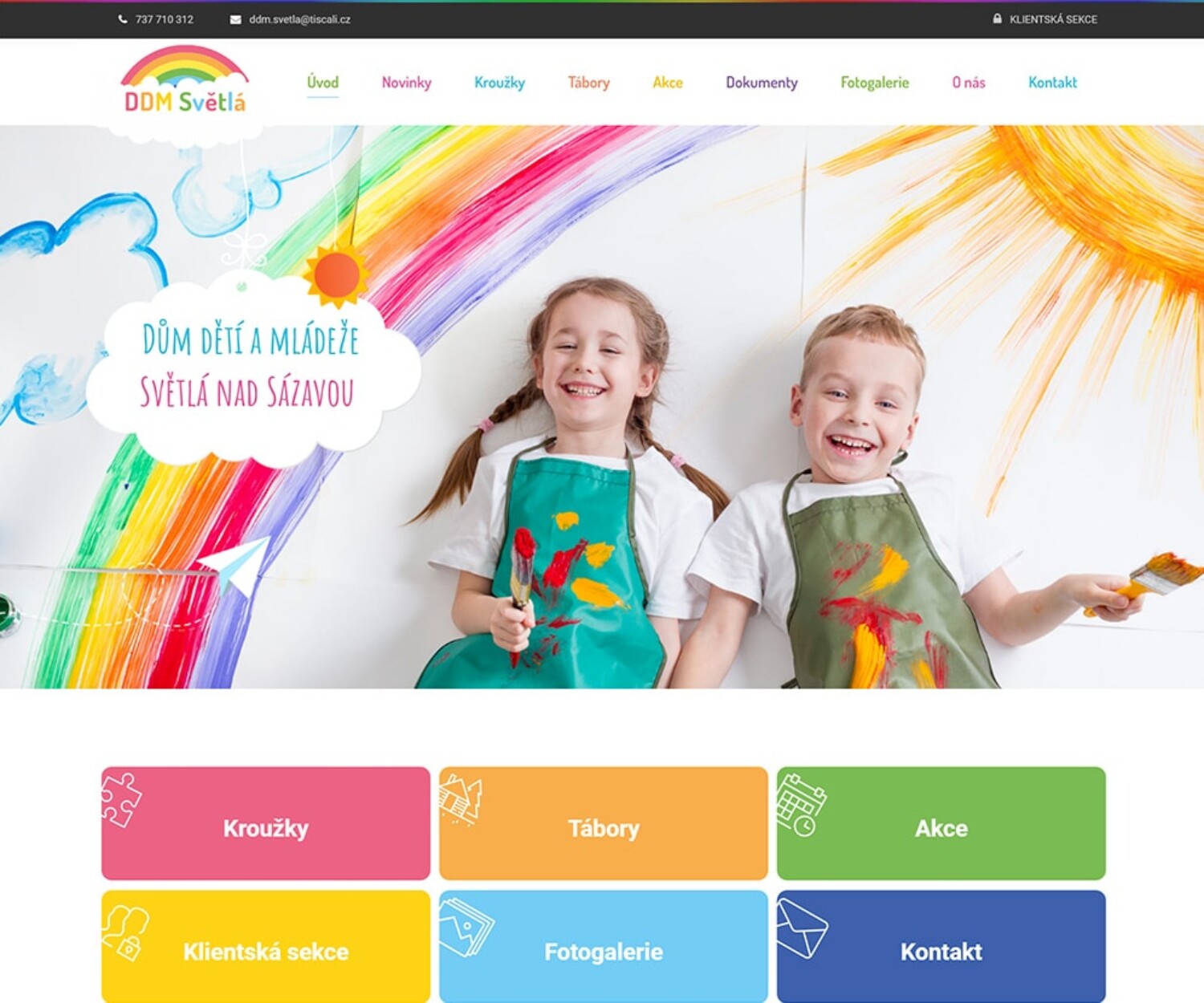 DDM Světlá nad Sázavou - Tvorba stránek Kutná Hora