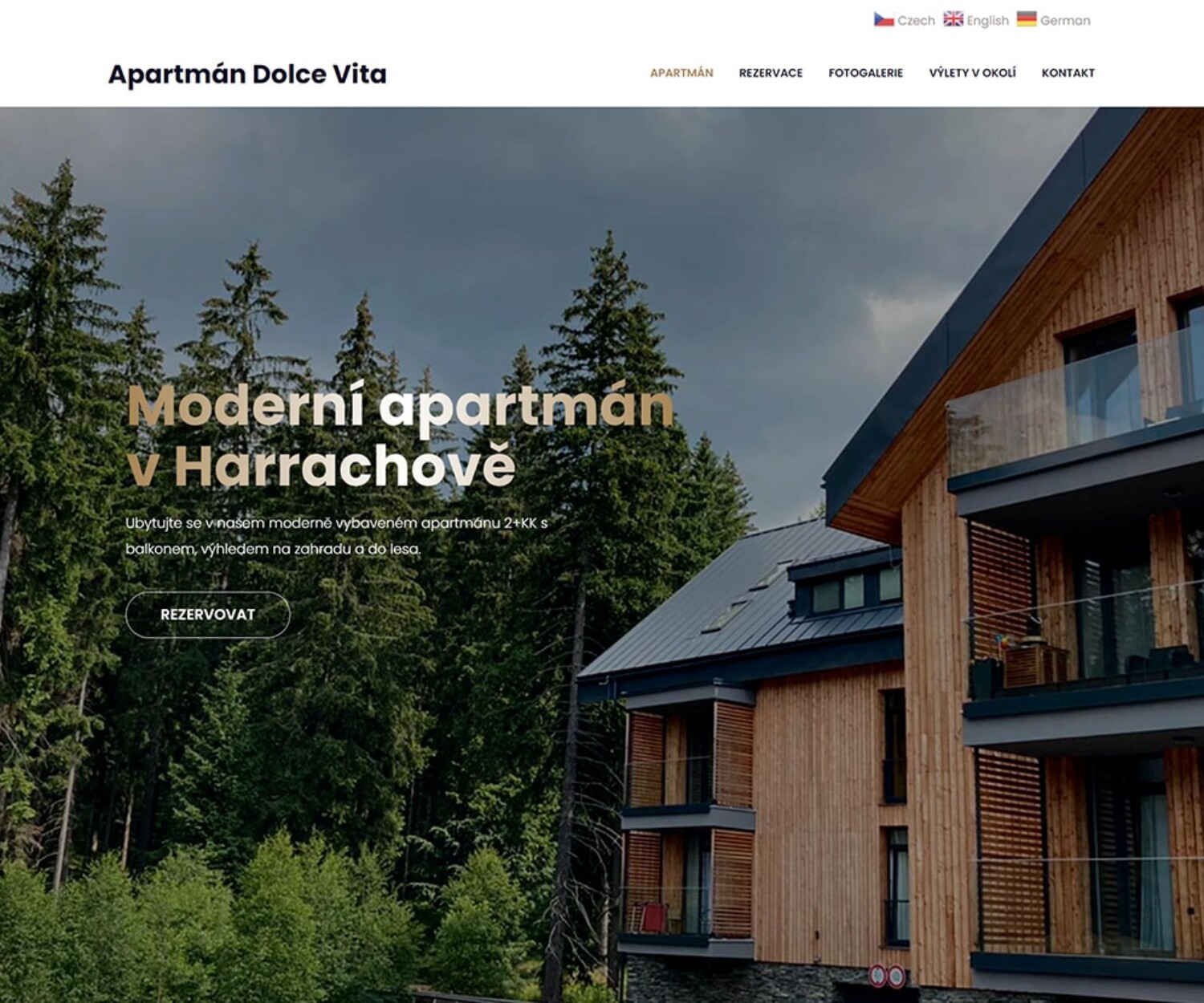 Apartmán Dolce Vita - Tvorba webových stránek Kutná Hora